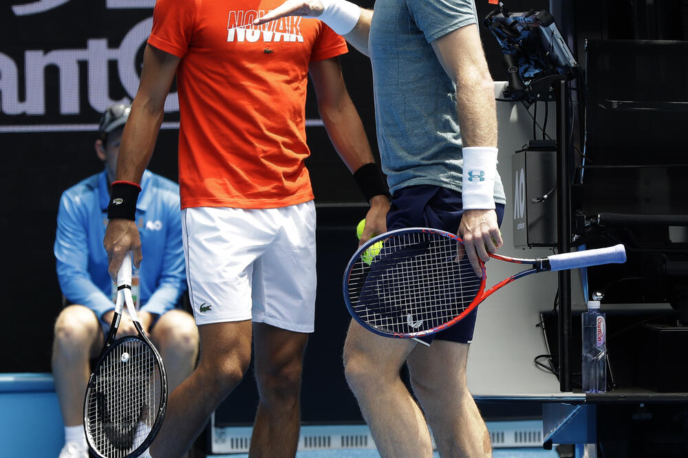 Đoković i Marej prije dva dana u Melburnu, Foto: AP/BETA