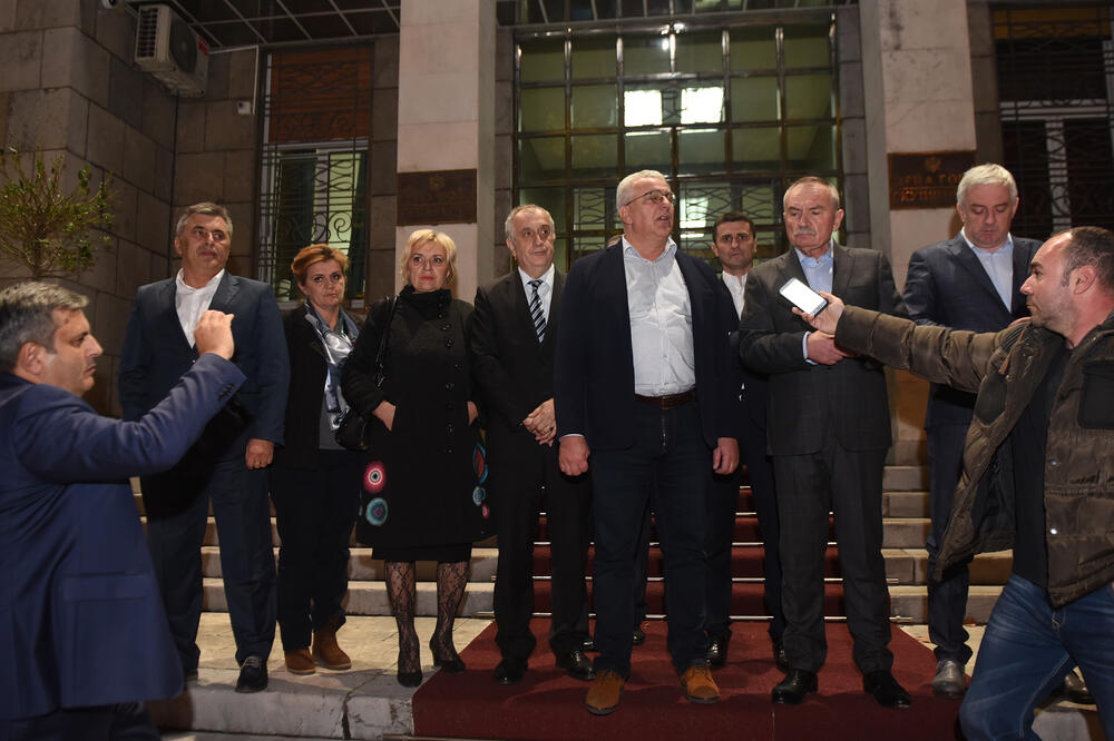 Demokratski front, Andrija Mandić, Predrag Bulatović, Branko Radulović, DF, Foto: Savo Prelević