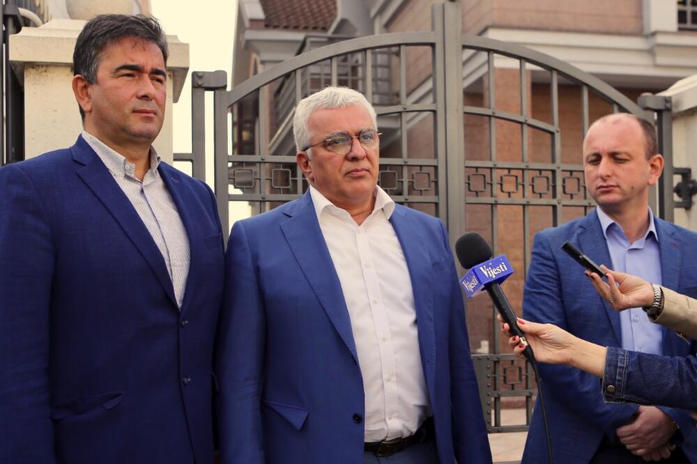 Nebojša Medojević. Andrija Mandić, Milan Knežević, Foto: Savo Prelević