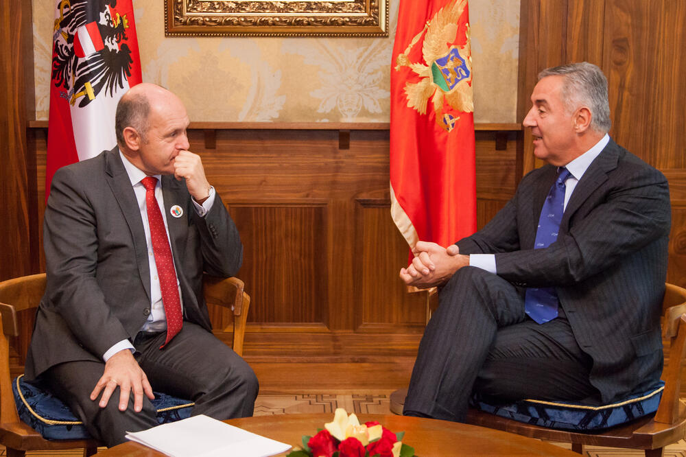 Volfgang Sobotka, Milo Đukanović, Foto: Služba za informisanje Predsjednika Crne Gore