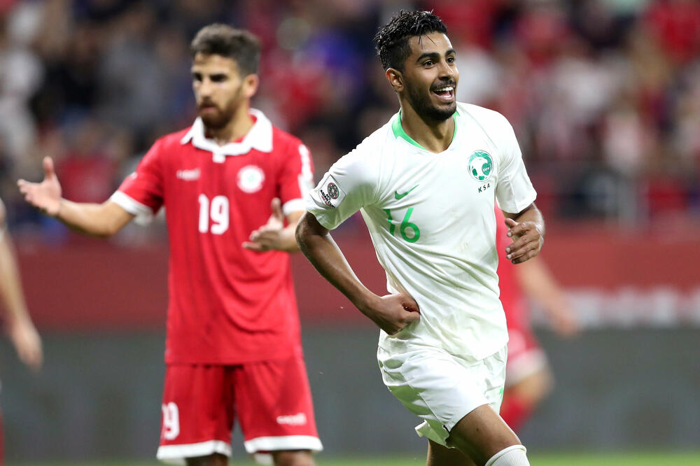Al Mogavi slavi gol za Saudijsku Arabiju, Foto: SUHAIB SALEM