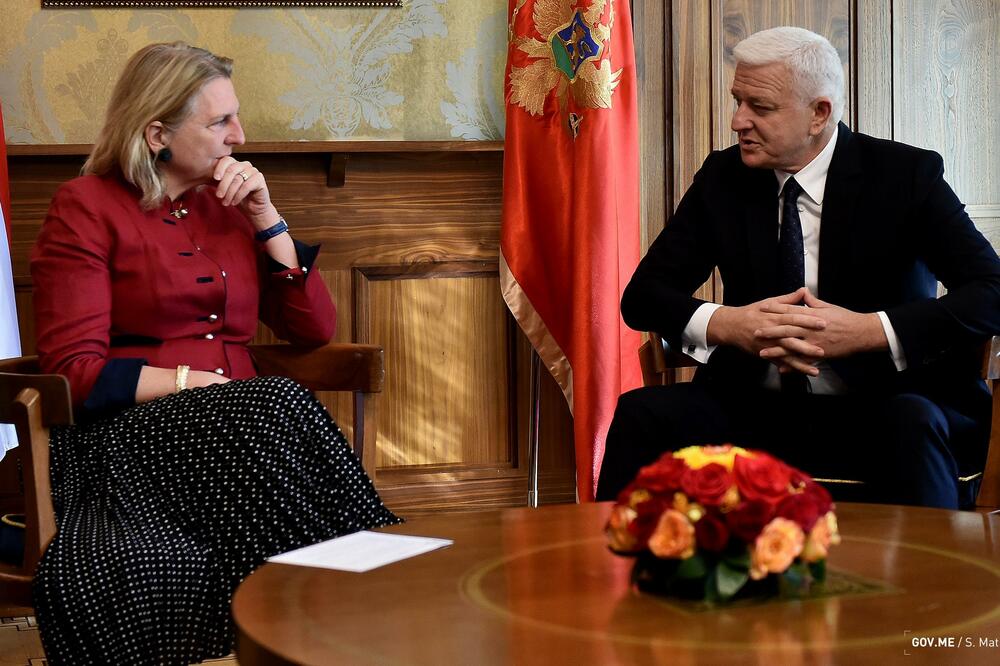 Karin Knajsl, Duško Marković, Foto: Gov.me