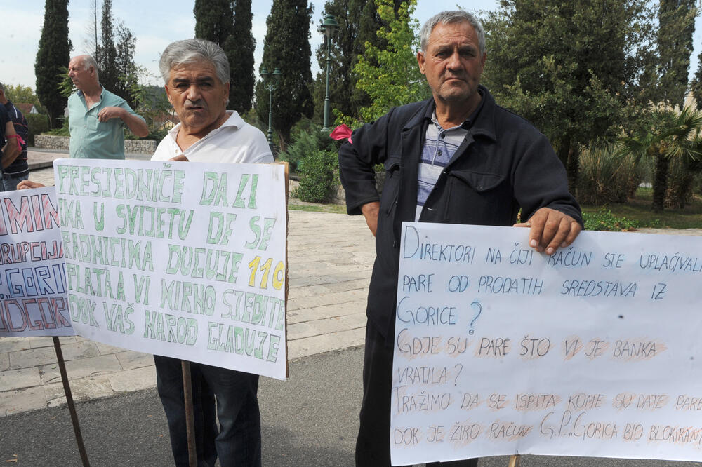 Gorica, protest, Foto: Savo Prelević