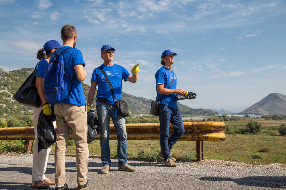 Aivo Orav, čišćenje obala Skadarsko jezero, Foto: EuInfoCentar Montenegro