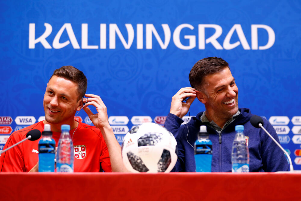 Nemanja Matić i Mladen Krstajić, Foto: Reuters