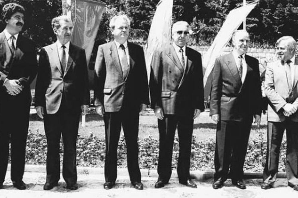 Franjo Tuđman, Momir Bulatović, Slobodan Milošević