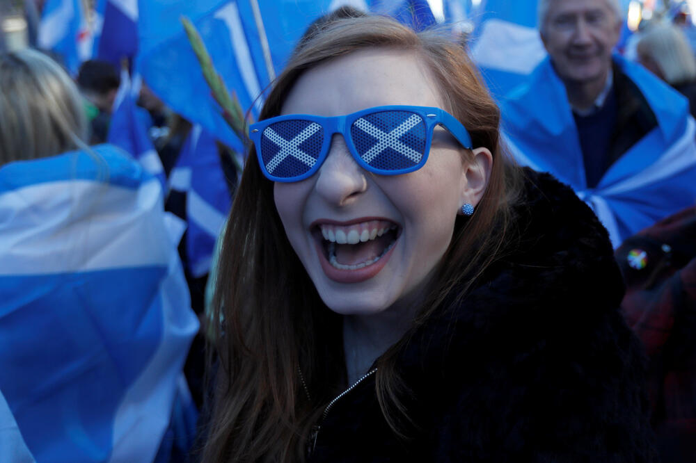Edinburg, demonstracije za nezavisnost Škotske, Foto: Reuters