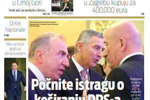Naslovna strana "Vijesti" za 14. januar