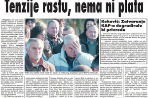 Tenzije rastu, nema ni plata