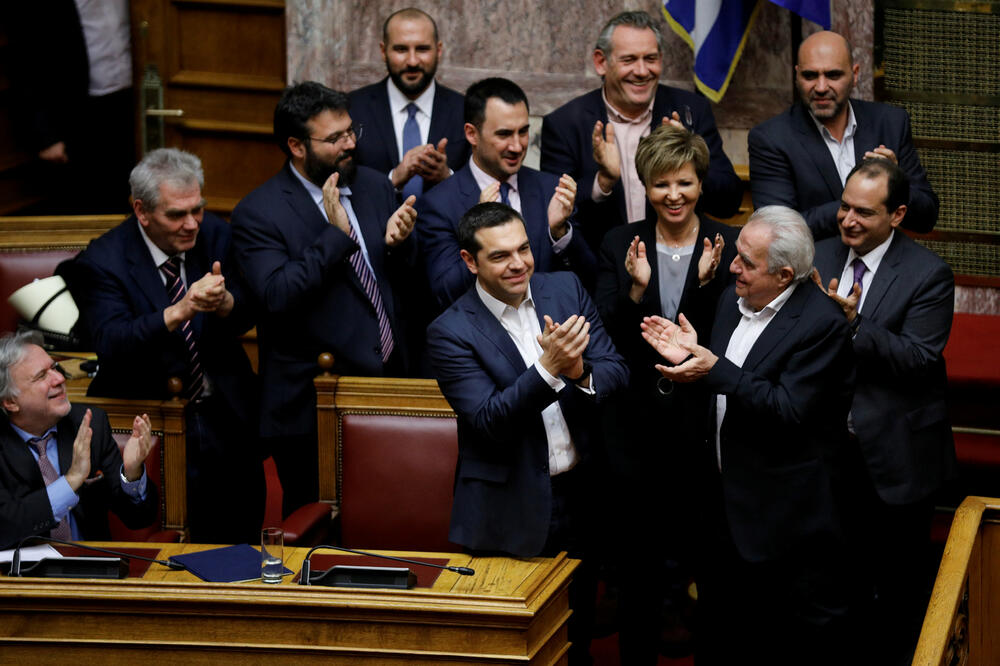 Cipras i članovi njegove vlade nakon glasanja, Foto: Reuters