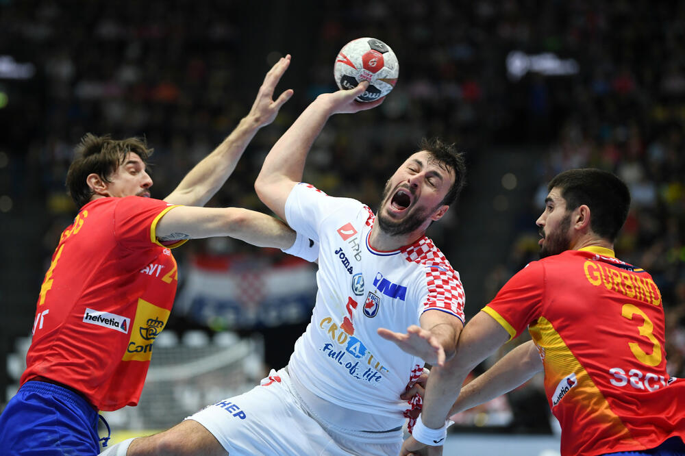 Opet fenomenalan: Domagoj Duvnjak na utakmici sa Španijom, Foto: ANDREAS GEBERT