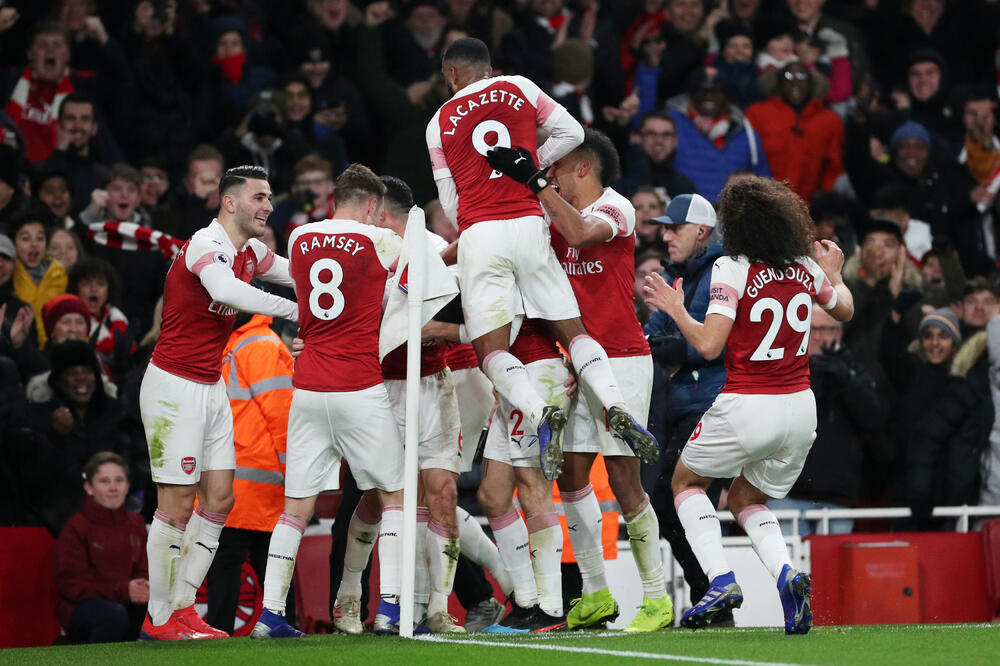 Slavlje igrača Arsenala, Foto: HANNAH MCKAY