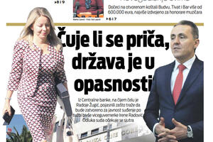 Naslovna strana "Vijesti" za 21. januar