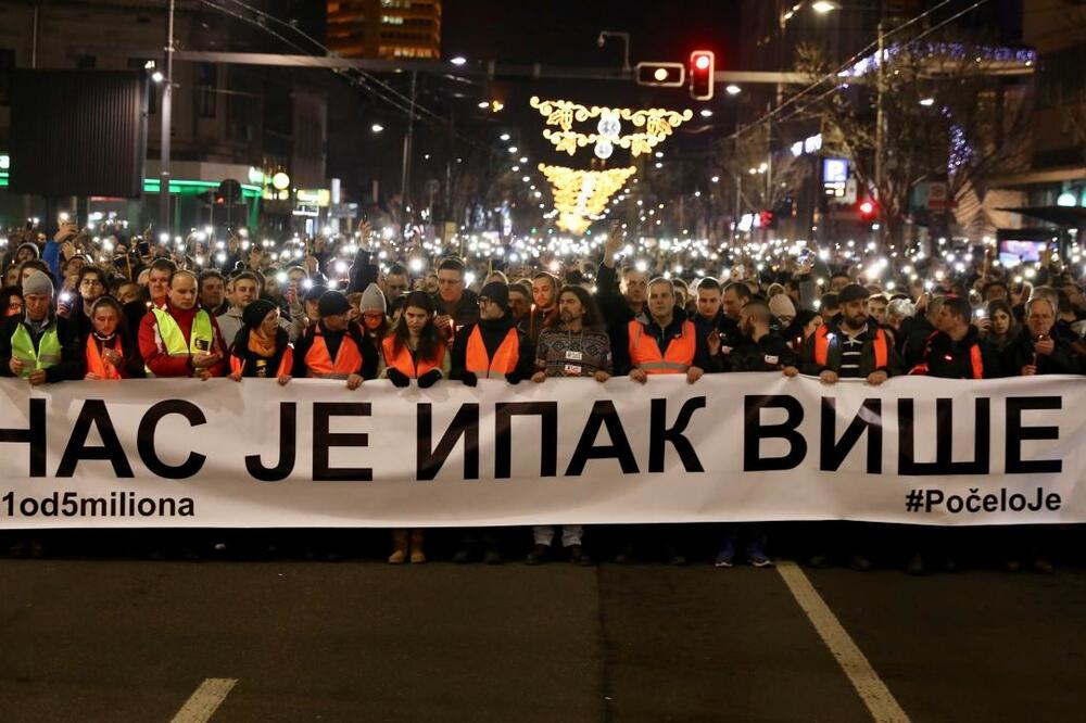 Demonstracije u Beogradu, Foto: Reuters