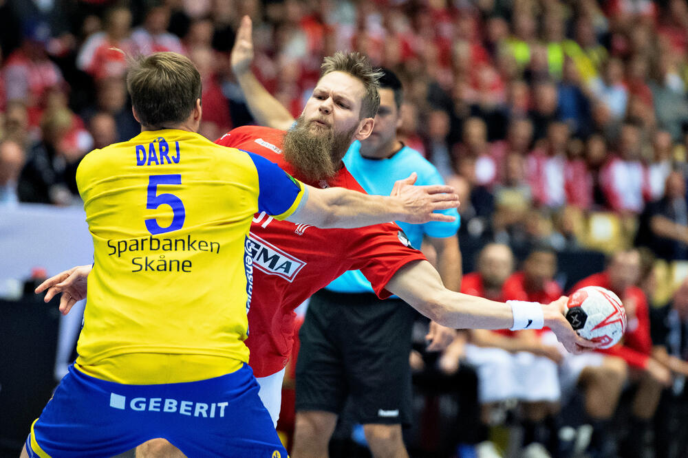 Danac Nikolaj Nilsen na utakmici sa Švedskom, Foto: RITZAU SCANPIX