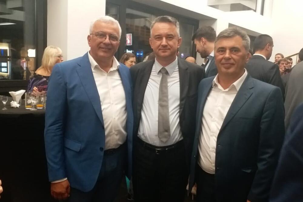 Andrija Mandić, Darko Mladić, Milutin Đukanović, Foto: Nova srpska demokratija