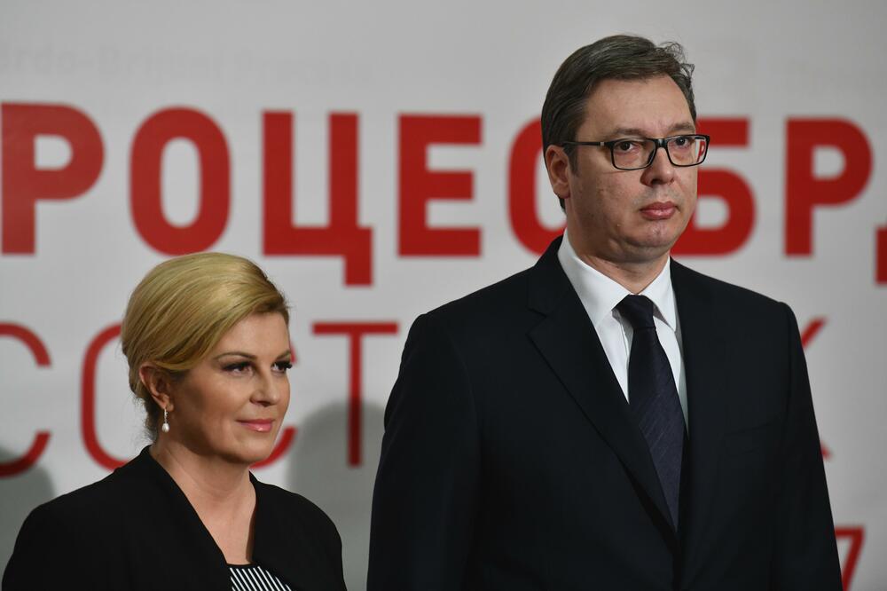 Kolinda Grabar Kitarović, Aleksandar Vučić, Foto: Beta/Tamino Petelinsek/STA