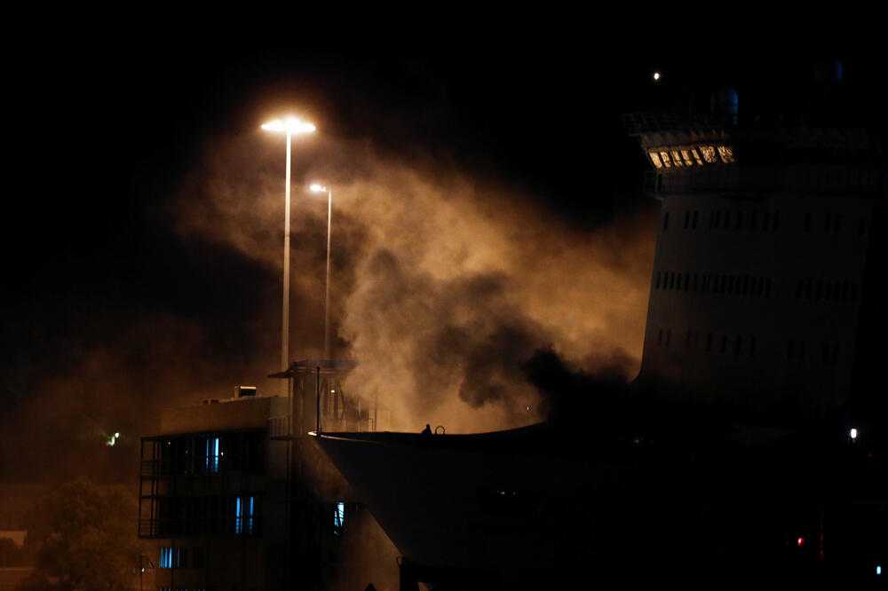 Grčka, trajekt, požar, Foto: Reuters