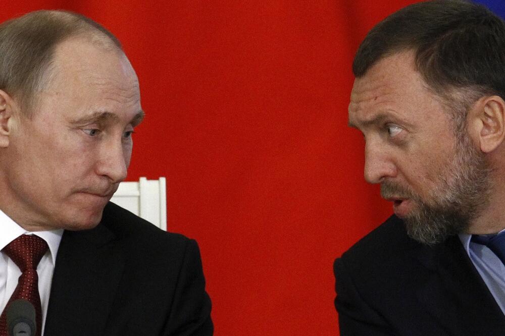 Vladimir Putin, Oleg Deripaska (novine), Foto: Huffingtonpost.co.uk