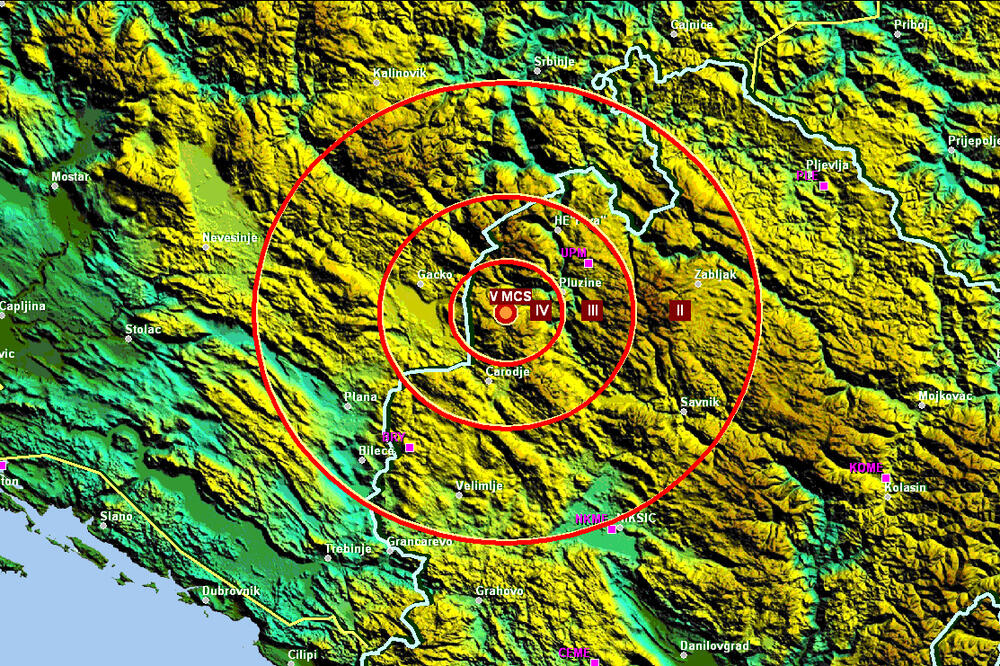 zemljotres Plužine, Foto: Seismo.co.me