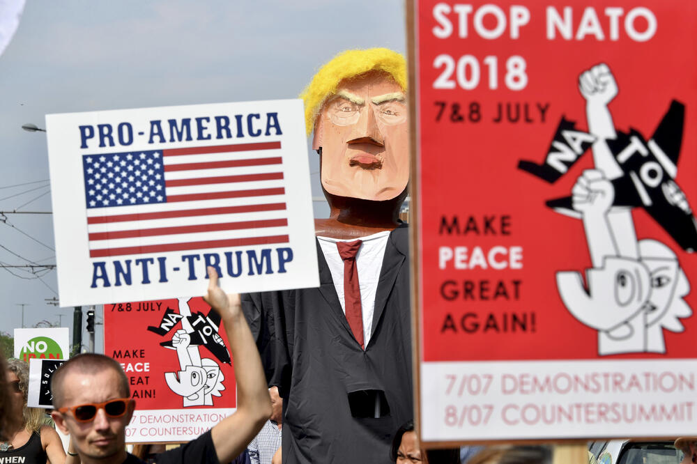 Protest Tramp, Brisel, Foto: Beta/AP