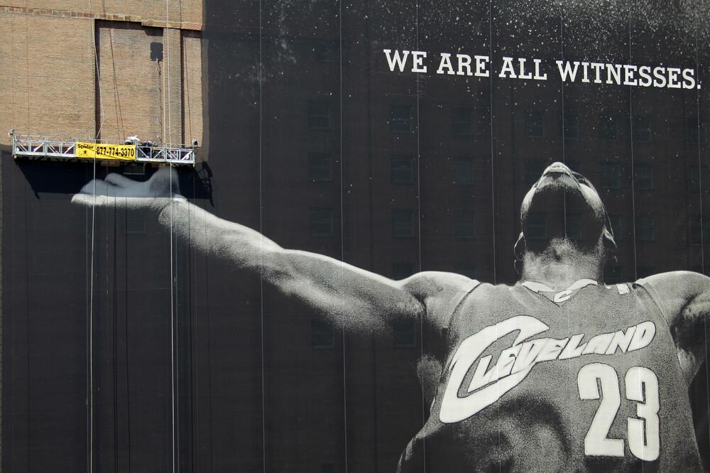 Lebron Džejms, poster, Foto: Beta-AP