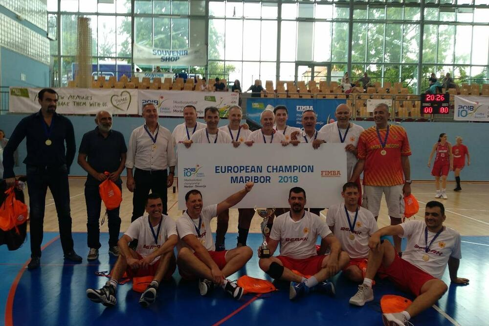 Crnogorski košarkaški veterani, prvaci Evrope 2018