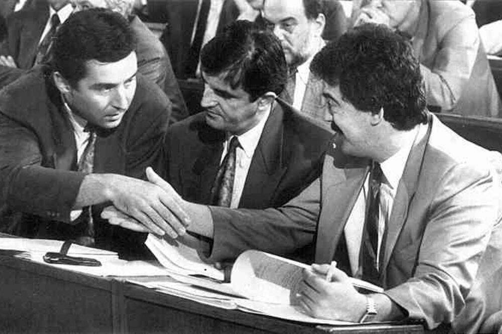 Milo Đukanović, Momir Bulatović, Svetozar Marović, Foto: Vijesti