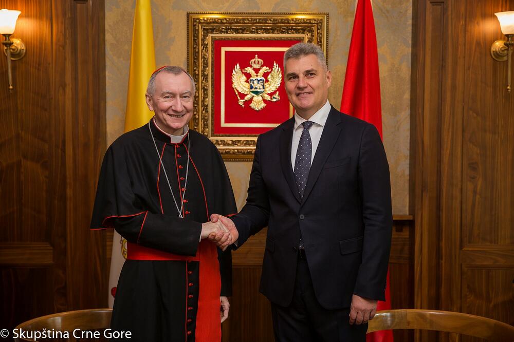 Pjetro Parolin, Ivan Brajović, Foto: Skupština Crne Gore