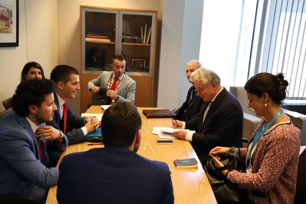 Aleksa Bečić, Dritan Abazović, Tomas Majer-Harting, Foto: Demokratska Crna Gora