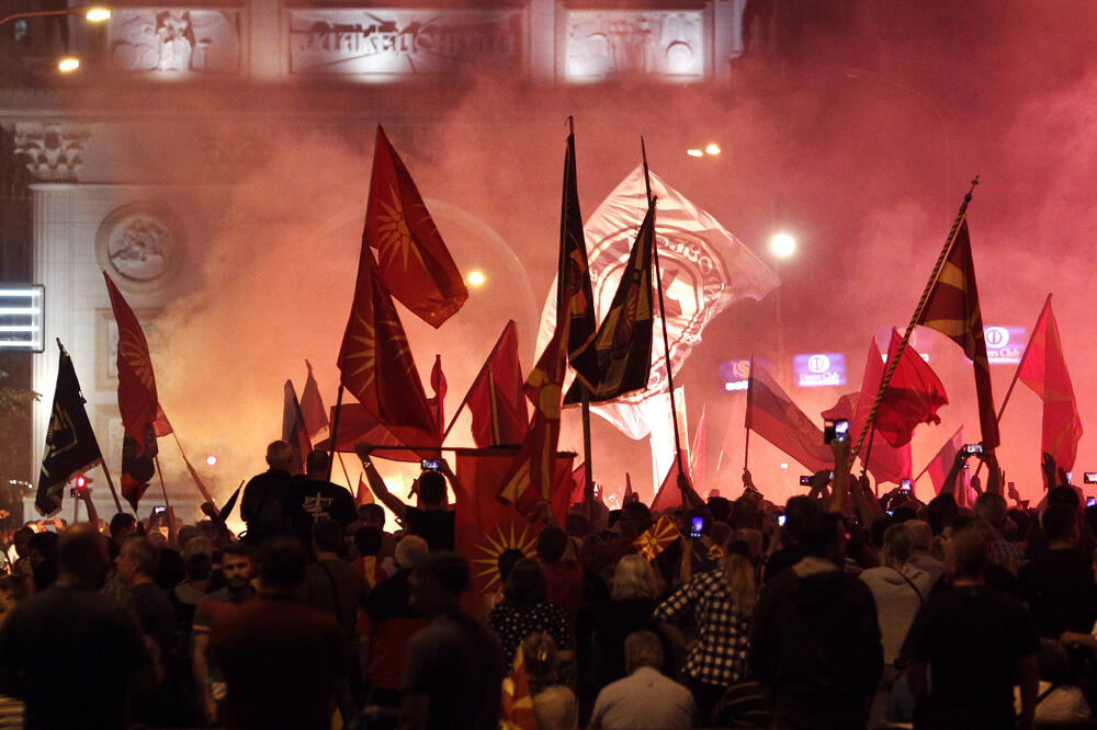 makedonija protest, skoplje protest, Foto: Beta