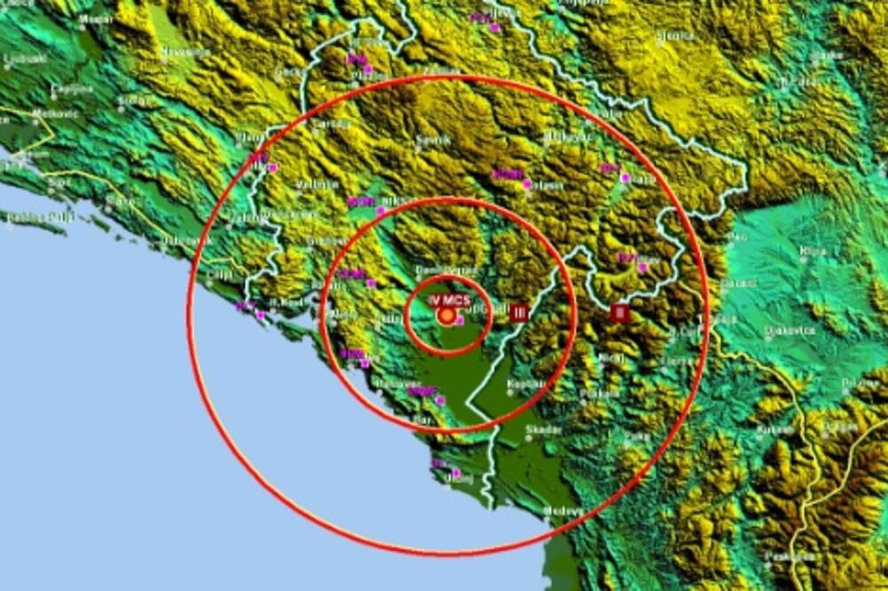 zemljotres Podgorica, Foto: Printscreen