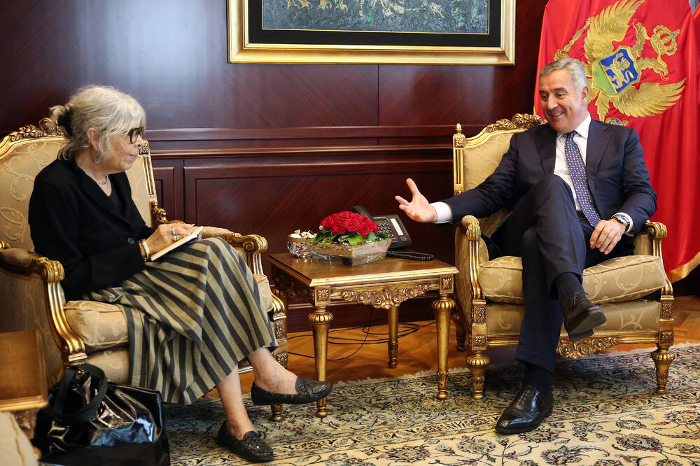 Mariz Davije, Milo Đukanović, Foto: Služba za informisanje Predsjednika Crne Gore