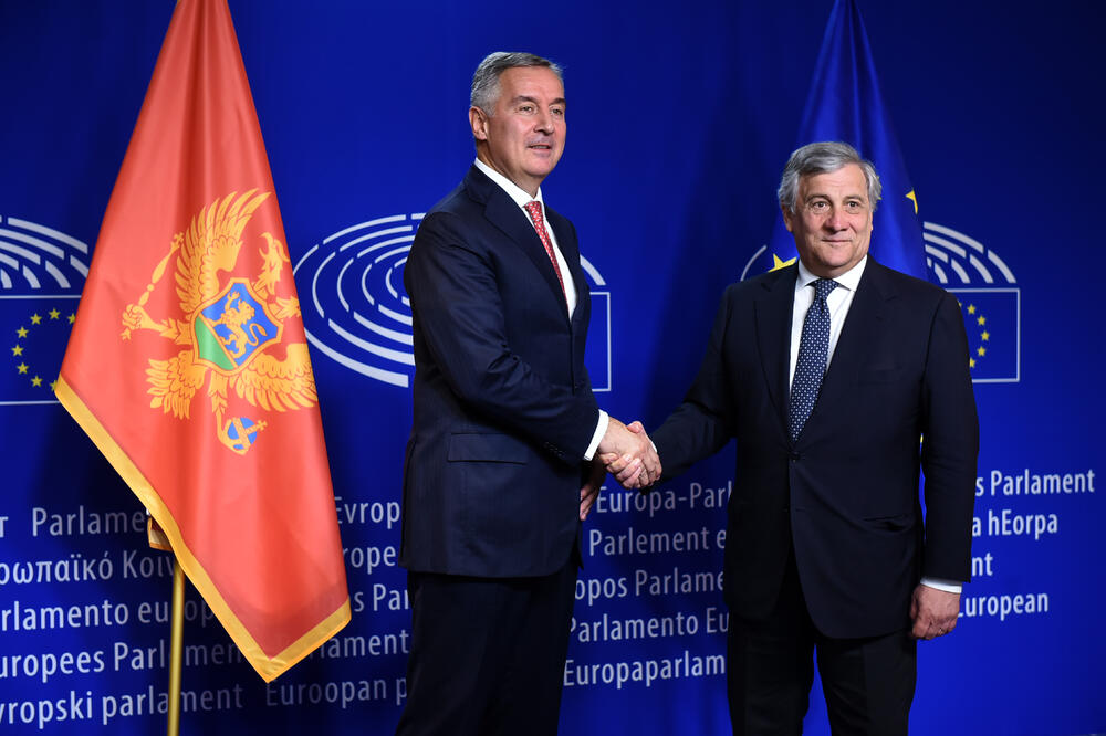 Milo Đukanović, Antonio Tajani, Foto: Kabinet predsjednika Crne Gore