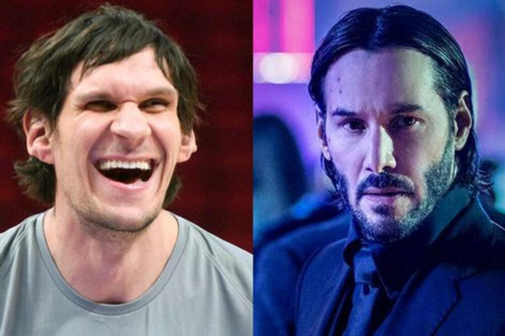 Boban Marjanović, Kianu Rivs, Foto: Twitter