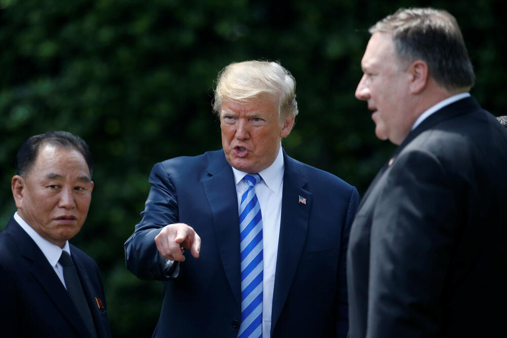 Kim Jong Čol, Donačd Tramp, Majk Pompeo, Foto: Reuters
