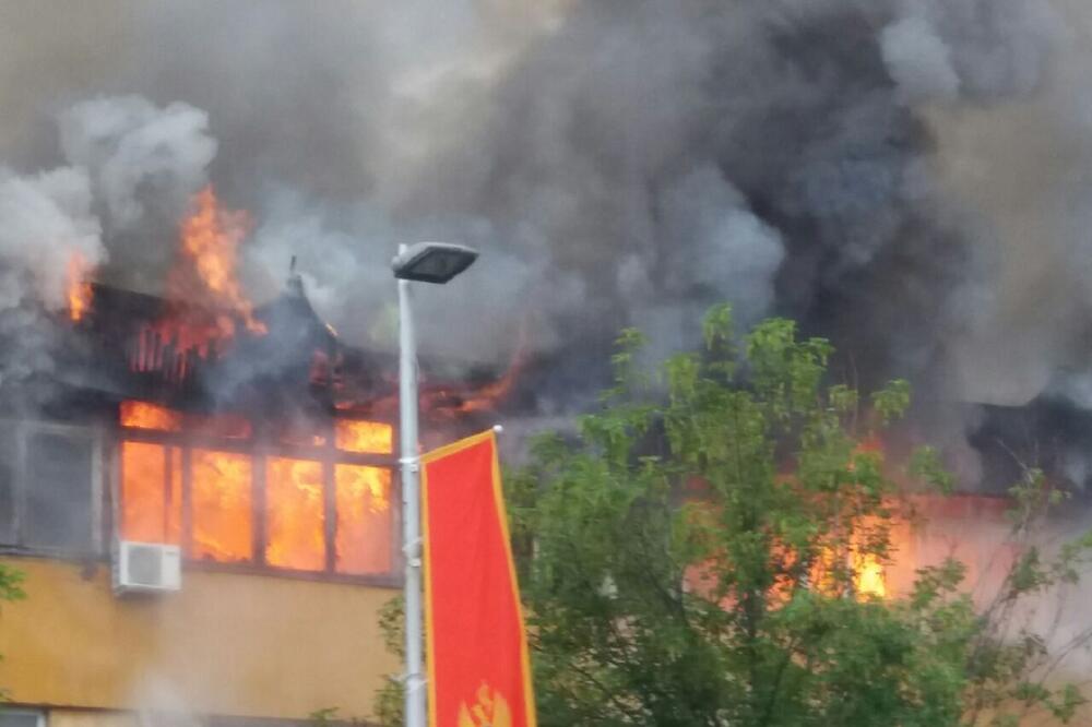 Požar RTV Pljevlja, Foto: Goran Malidžan