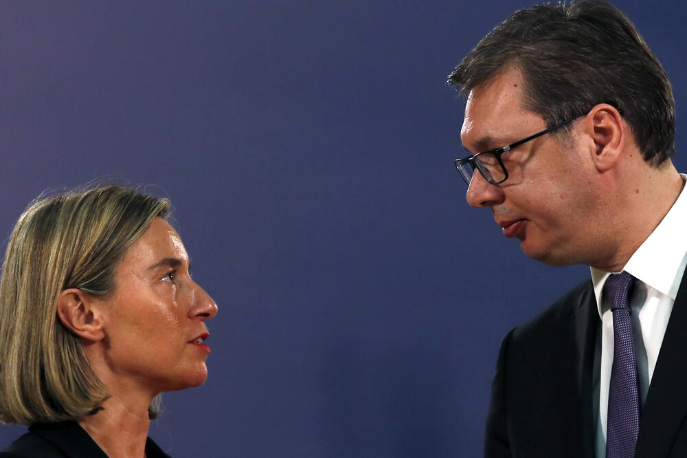 Federika Mogerini, Aleksandar Vučić, Foto: Beta-AP