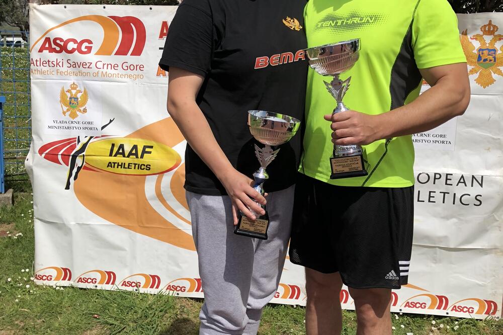 Kristina Rakočević i Ivan Kukuličić, Foto: Atletski savez Crne Gore