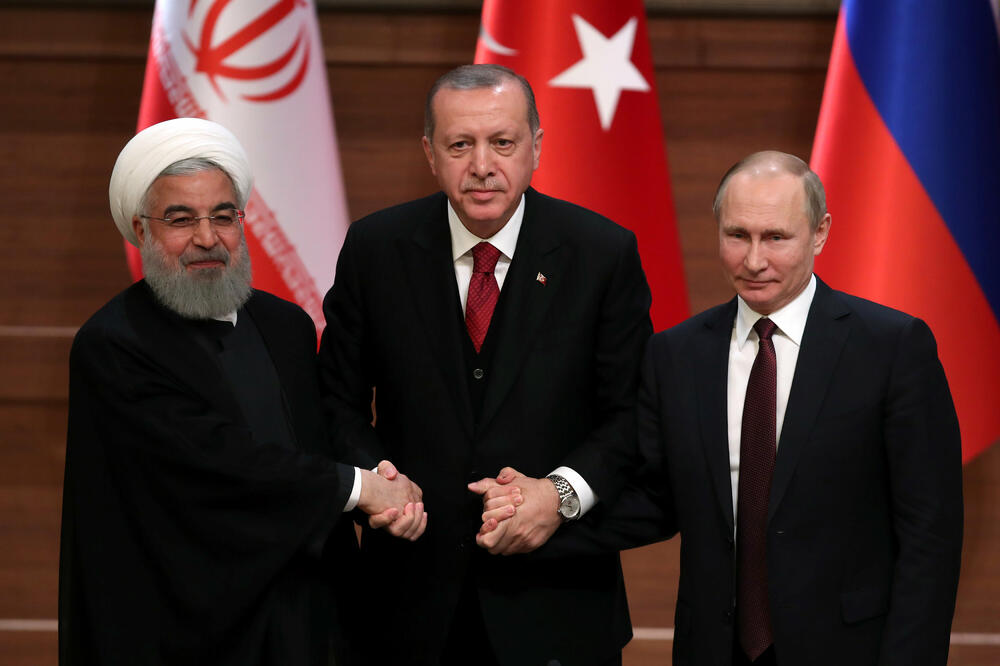 Redžep Tajip Erdogan, Vladimir Putin, Hasan Rohani, Foto: Reuters