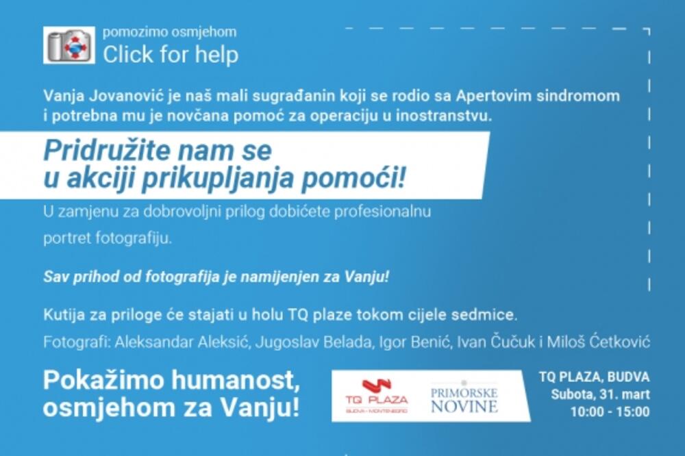 Humanitarna akcija Vanja Budva, Foto: Click for help