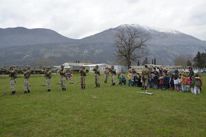 Children from the "Jelena Ćetković 2" kindergarten visited the "Milovan" barracks...