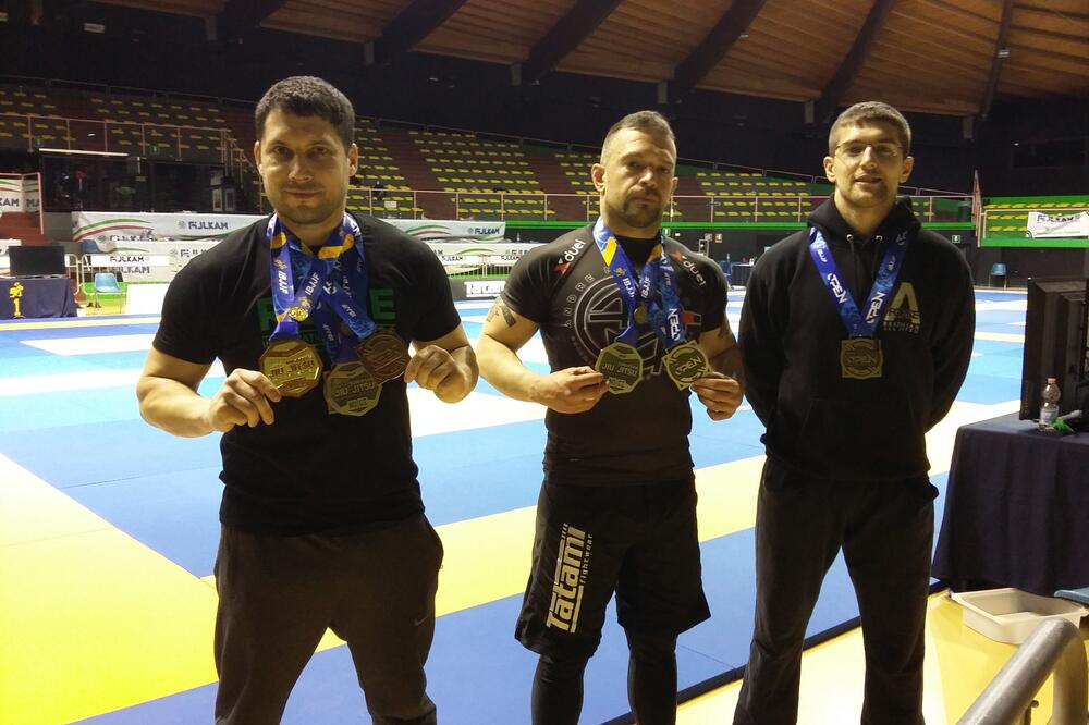 Mladen Jokmanović Marko Jokmanović i Srđan Bošković dži džicu, Foto: Privatna arhiva