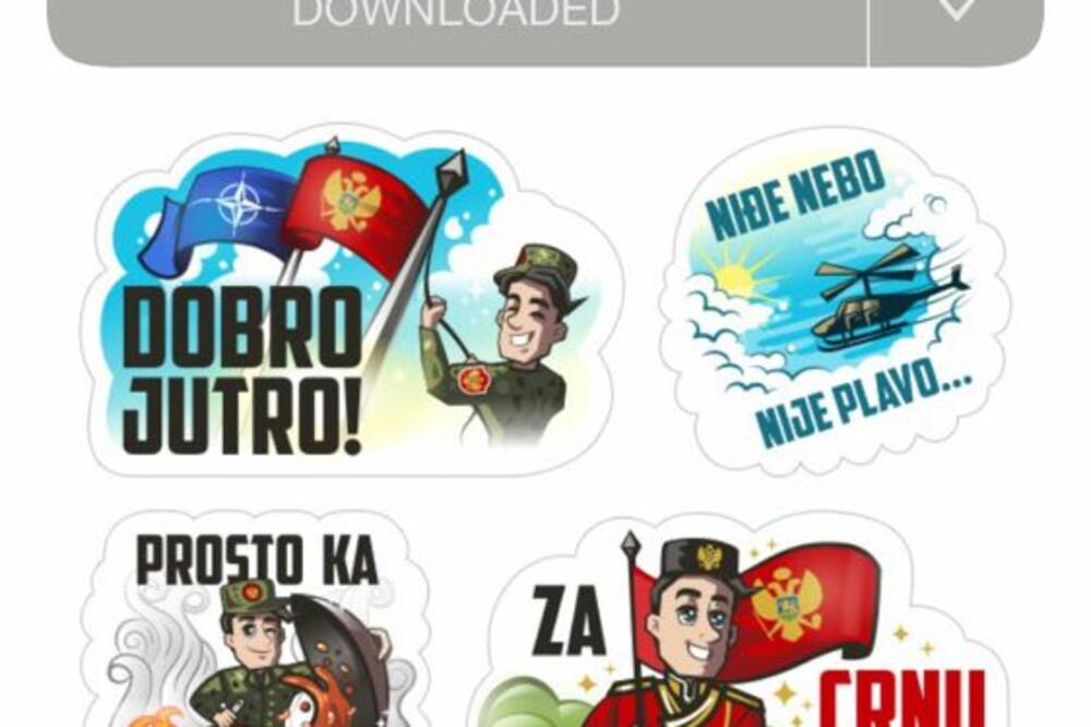 stikeri Ministarstvo odbrane, Foto: Printscreen