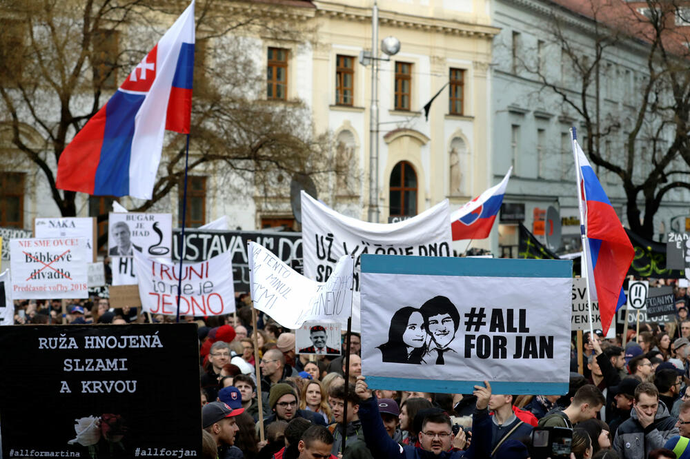 Slovačka, protest, Foto: Reuters