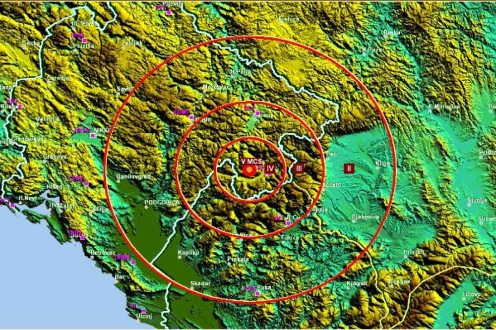zemljotres plav 20032018, Foto: Printscreen (seismo.co.me)