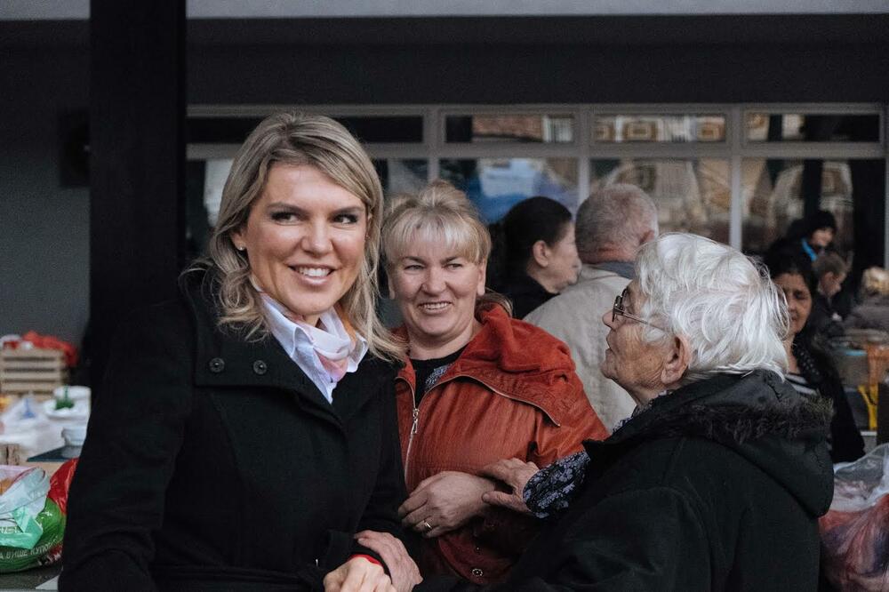 Draginja Vuksanović, posjeta Bijelom Polju, Foto: Izborni štab Draginje Vuksanović