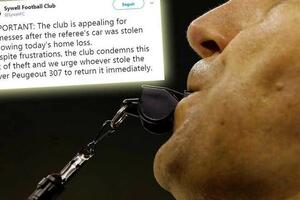 Bizarre: Fans stole referee's car, club begs to return it