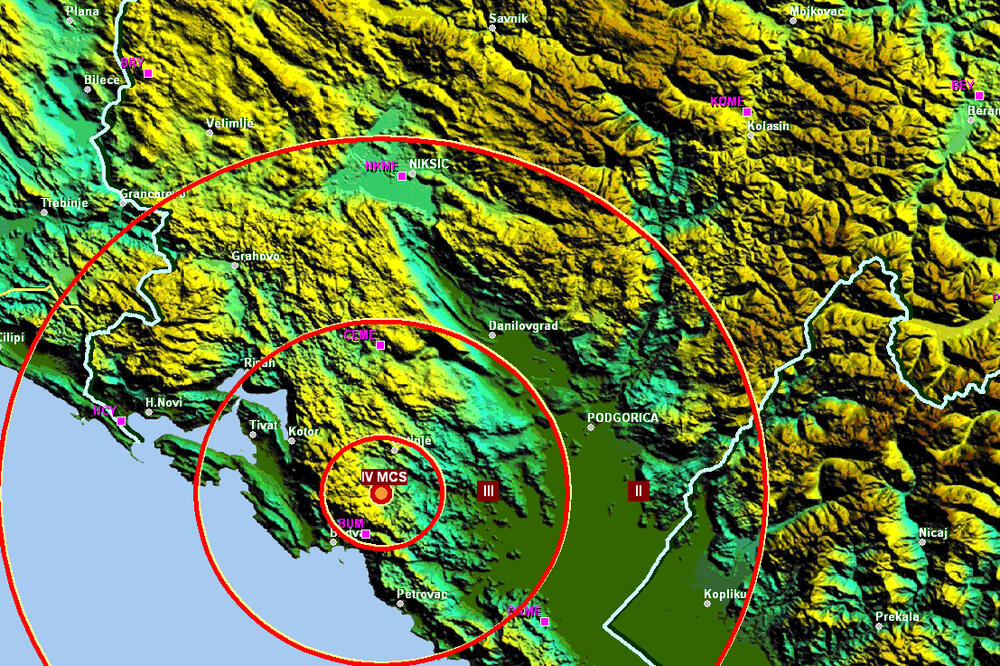 Zemljotres Cetinje, Zemljotres Očinići, Foto: Seismo.co.me