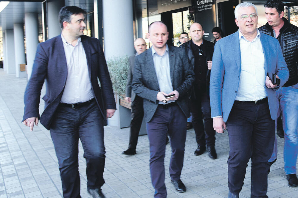 Andrija Mandić, Milan Knežević, Nebojša Medojević, Foto: Boris Pejović